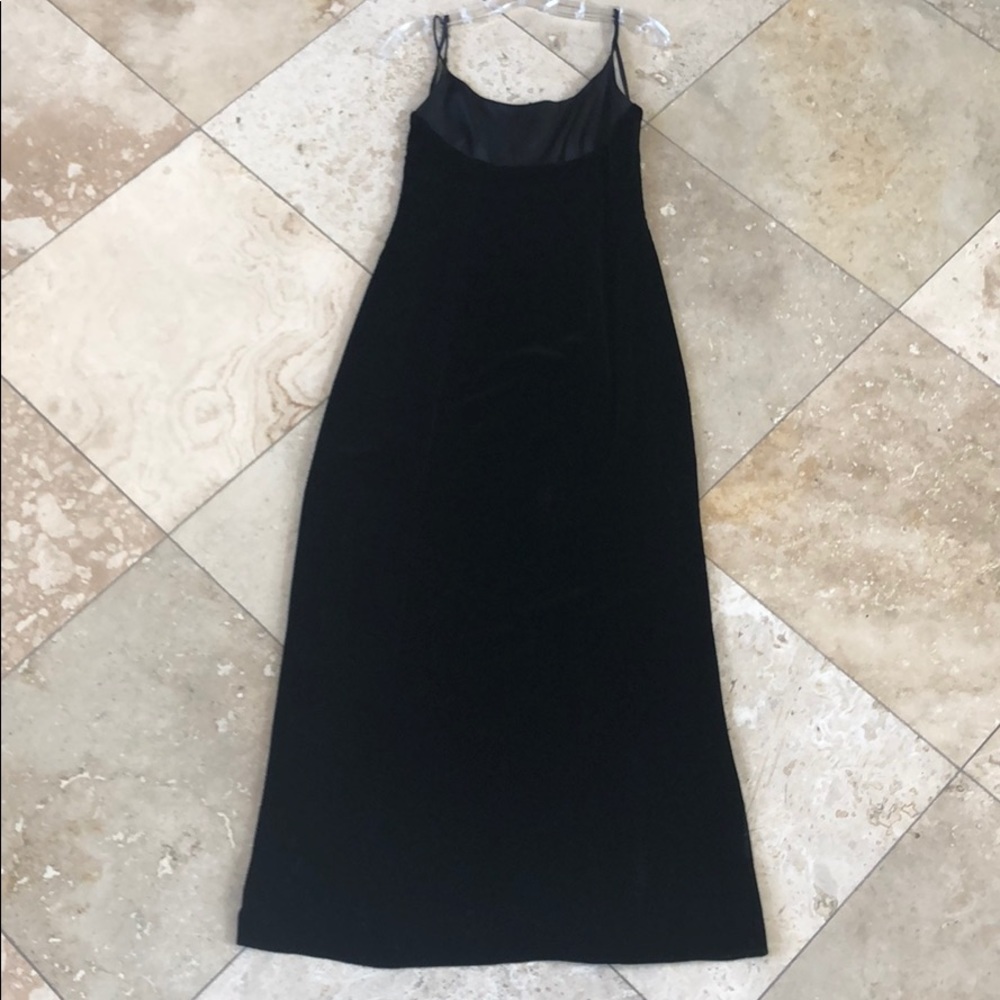 Floor-length velour gown